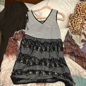 Striped and Lace Kids Dress